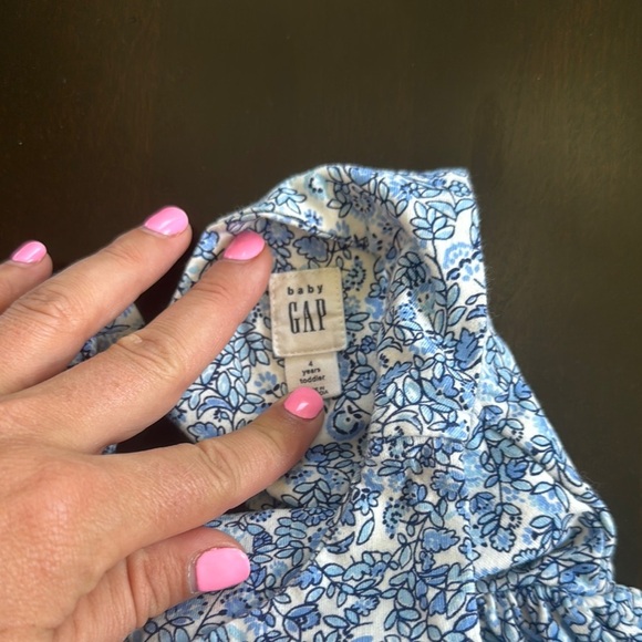 GAP Kids Blue and White Floral Dress - Picture 2 of 3